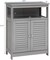 MDF Bathroom Storage Cabinet with Shutter Doors and Adjustable Shelves